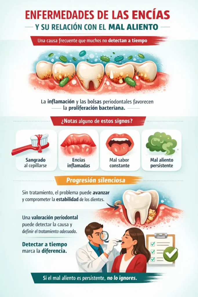 Enfermedades de las encías y su relación con el mal aliento