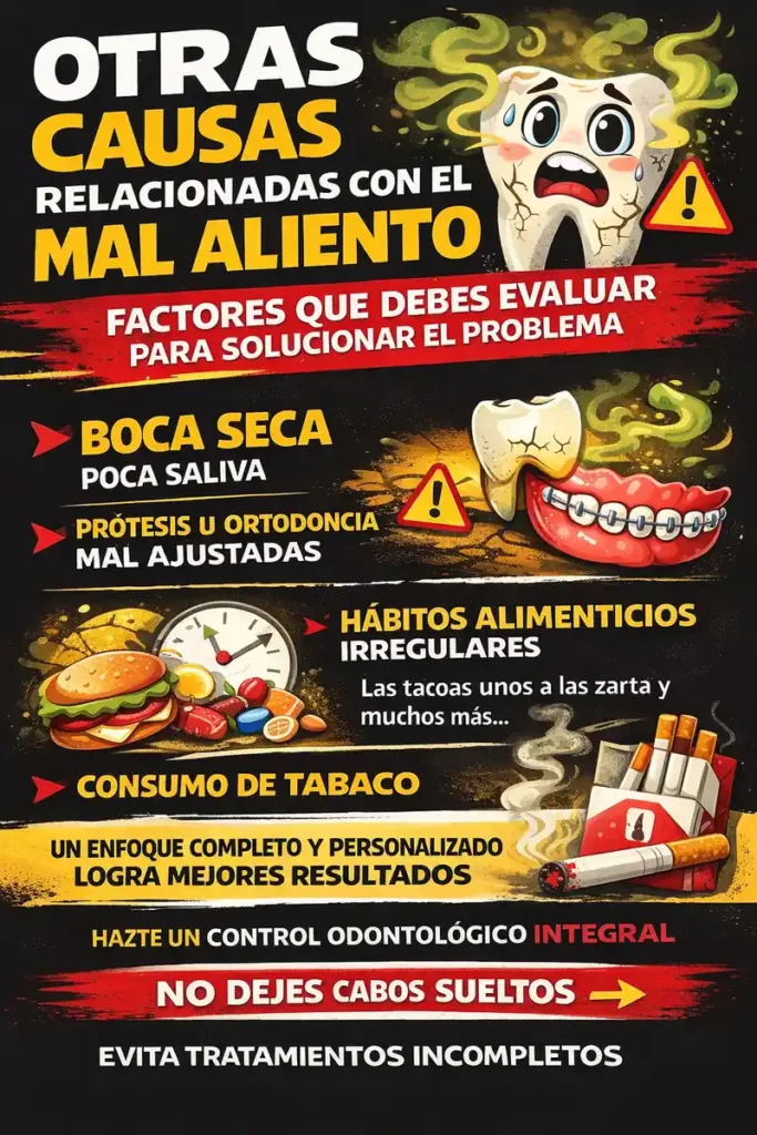 causas del mal aliento. Factores que debes evaluar para solucionar el probnlema