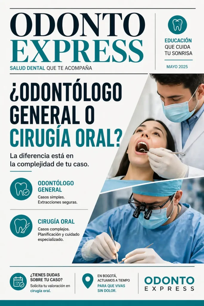 Cuándo interviene un odontólogo general y cuándo cirugía oral - extraccion dental