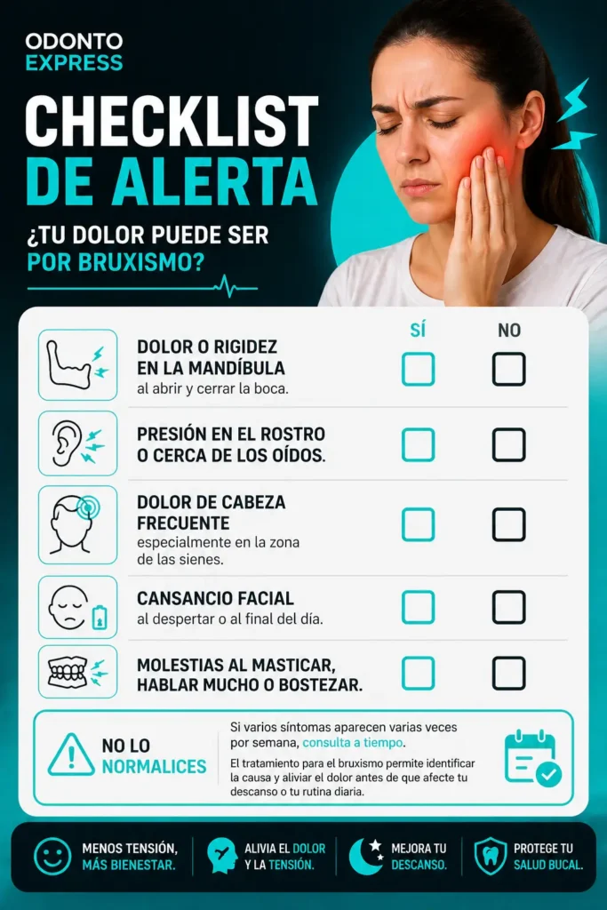 Dolor mandibular, tensión facial y dolor de cabeza - tratamiento para el bruxismo