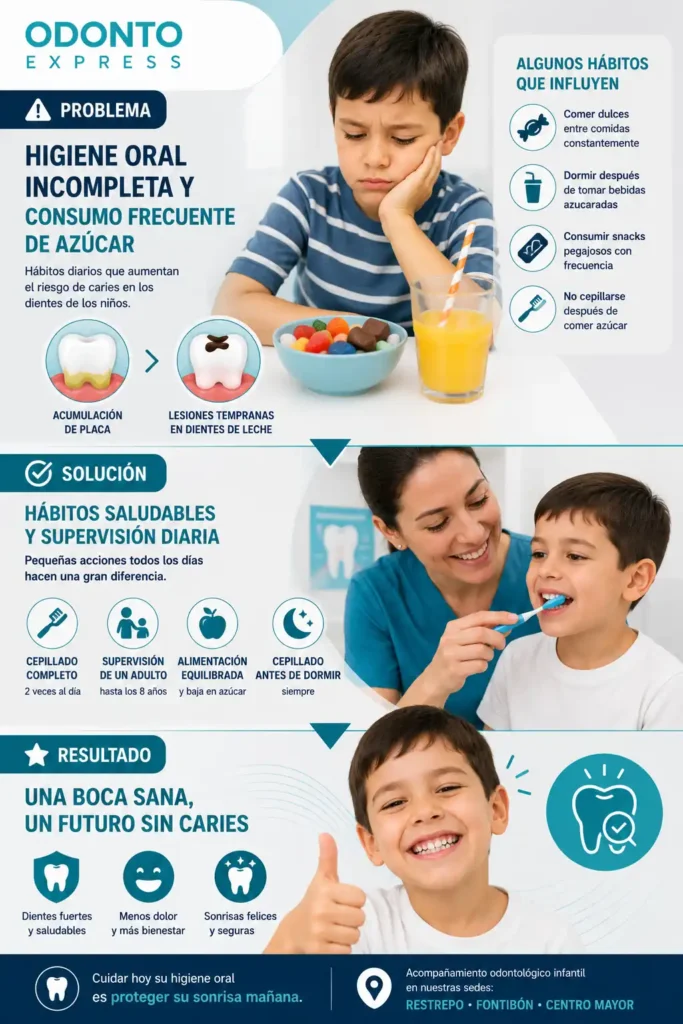 higiene oral en niños -tratamiento para caries en niños