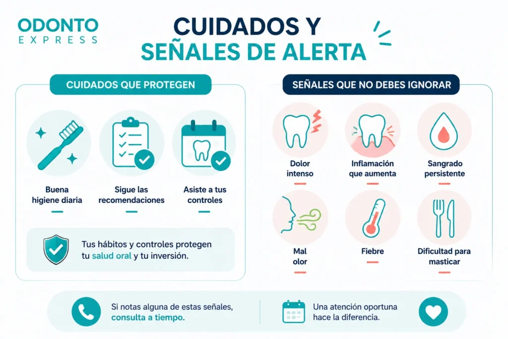 cuidadoes y señales de alerta tratamiento odontológico