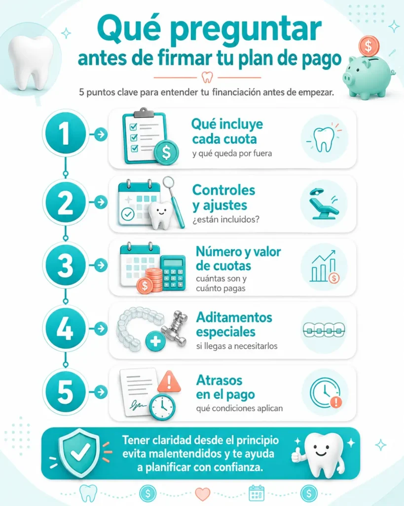 Qué preguntar antes de firmar tu plan de pago​ - ortodoncia a cuotas