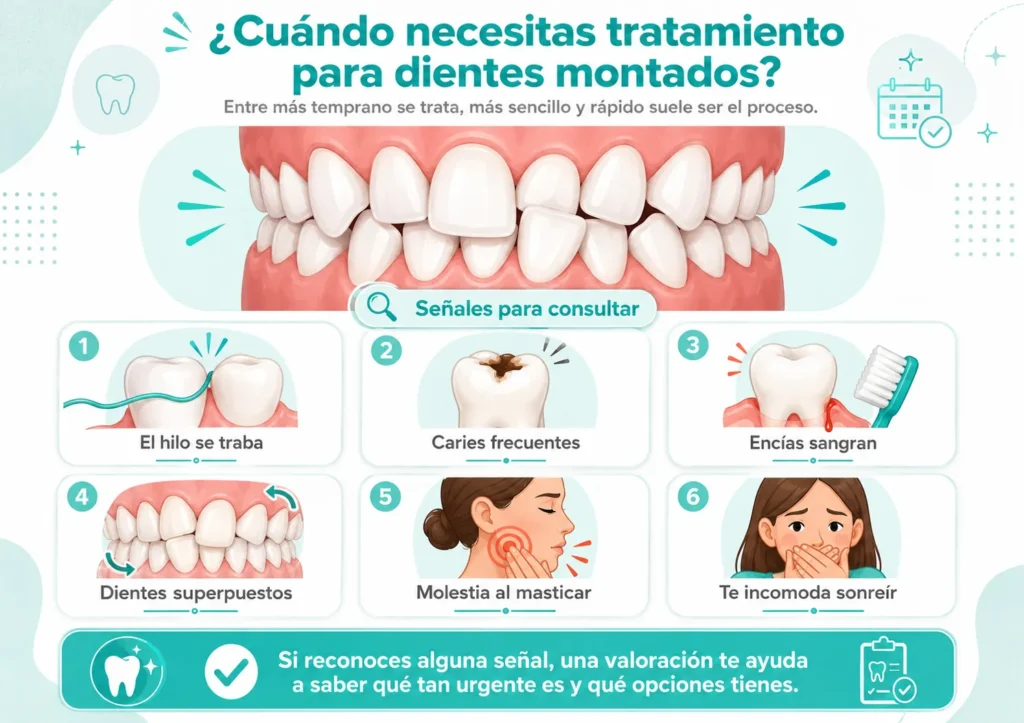 Cuando necesitas tratamiento para dientes montados