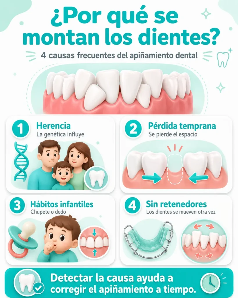 por que se montan los dientes