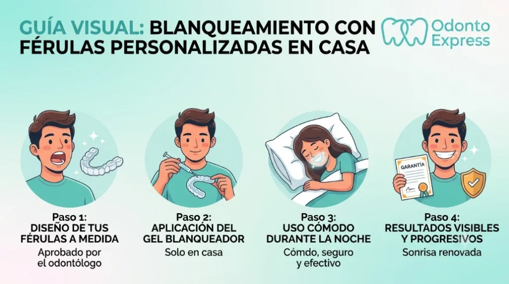 Blanqueamiento con ferulas personalizadas en casa