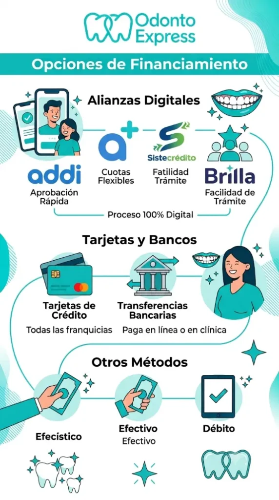 Opciones y facilidades de pago para tu diseño de sonrisa en Odonto Express - Diseño de sonrisa financiado