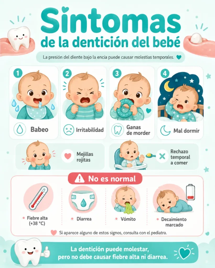 Sintomas de la denticion del bebe