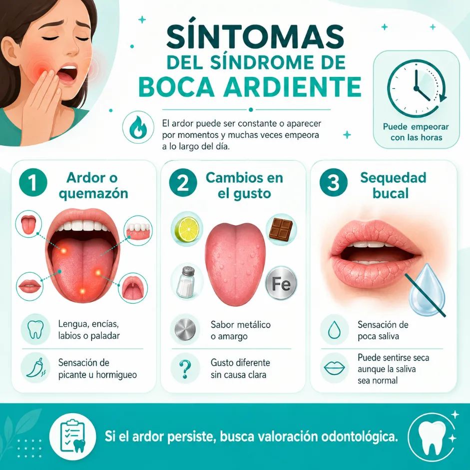 Sintomas del sindrome de boca ardiente