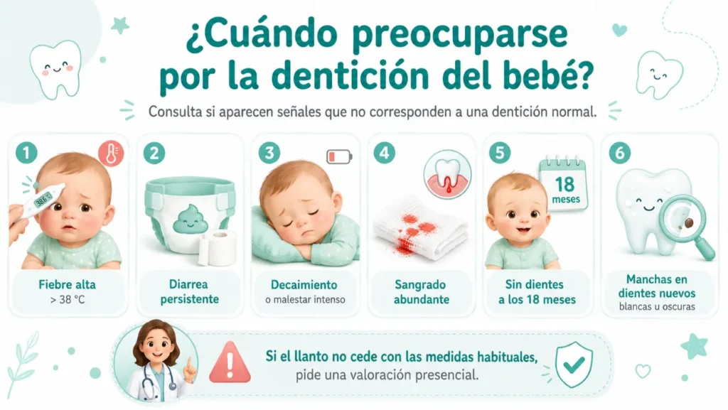 Cuando preocuparse por la denticion del bebe