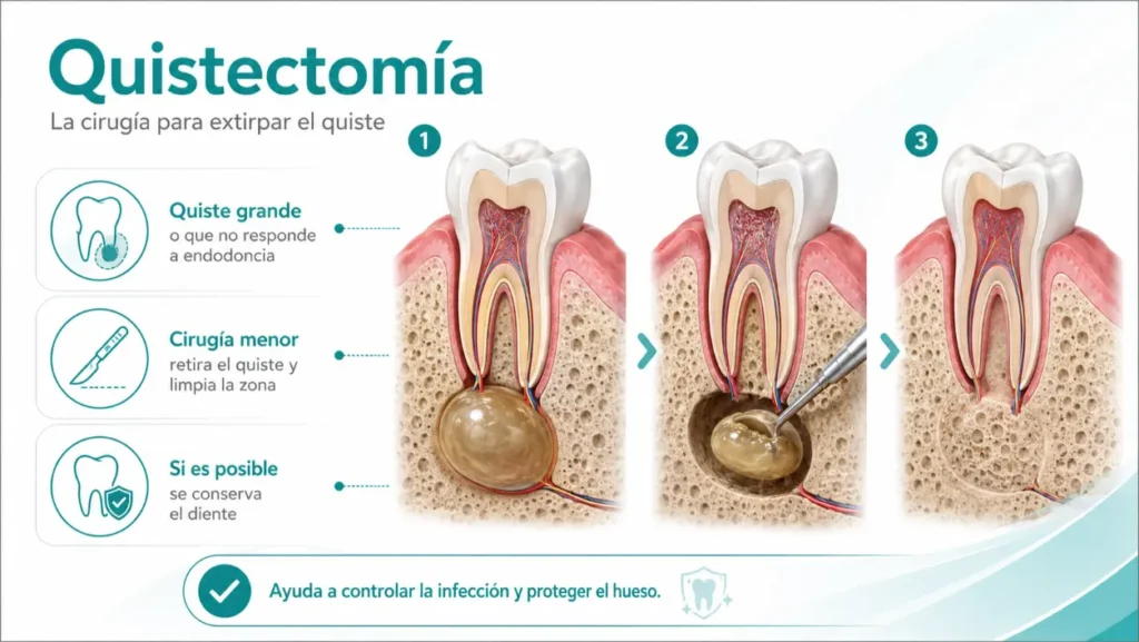 Quistectomia- la cirugia para extirpar el quiste