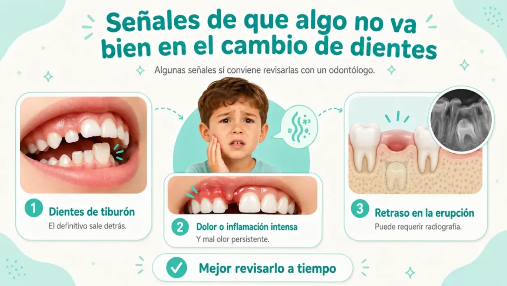 Señales de que algo no va bien en el cambio de dientes