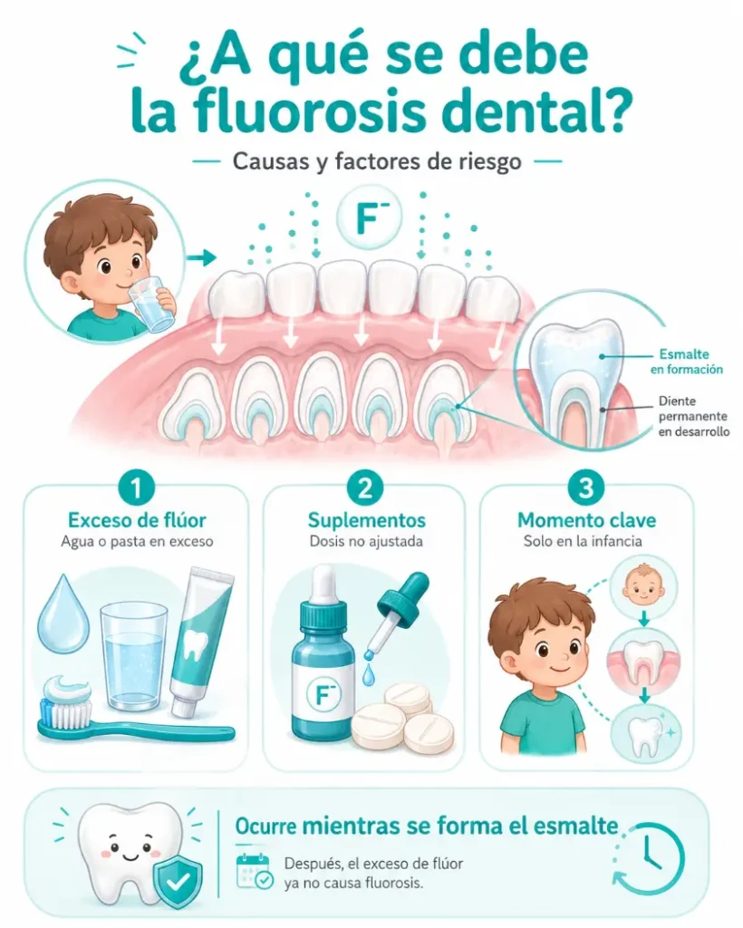 A que se debe la fluorosis dental