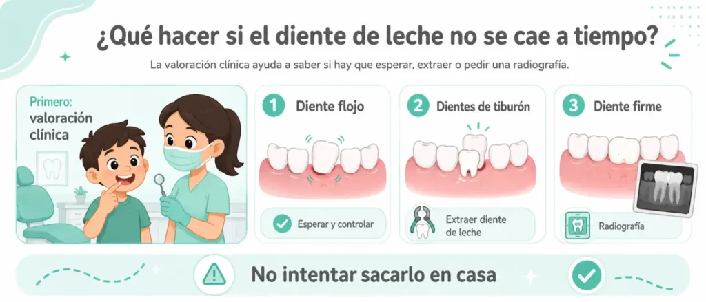 Que hacer si el diente de leche no se cae a tiempo
