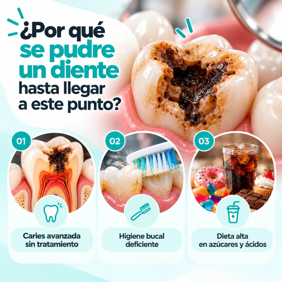 Por que se pudre un diente hasta llegar a este punto